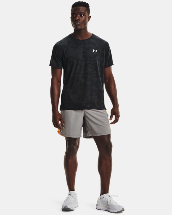 Men's UA Streaker 2.0 Camo Short Sleeve, Black, pdpMainDesktop image number 3
